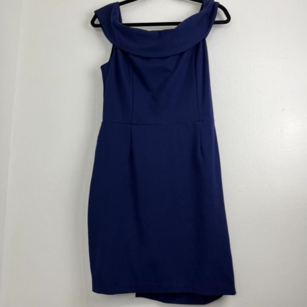 Alexia Admor Purple Cuff-Neck Sleeveless Dress